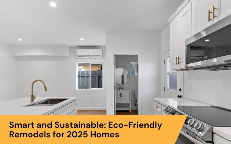 Modern kitchen with energy-saving appliances and LED lighting