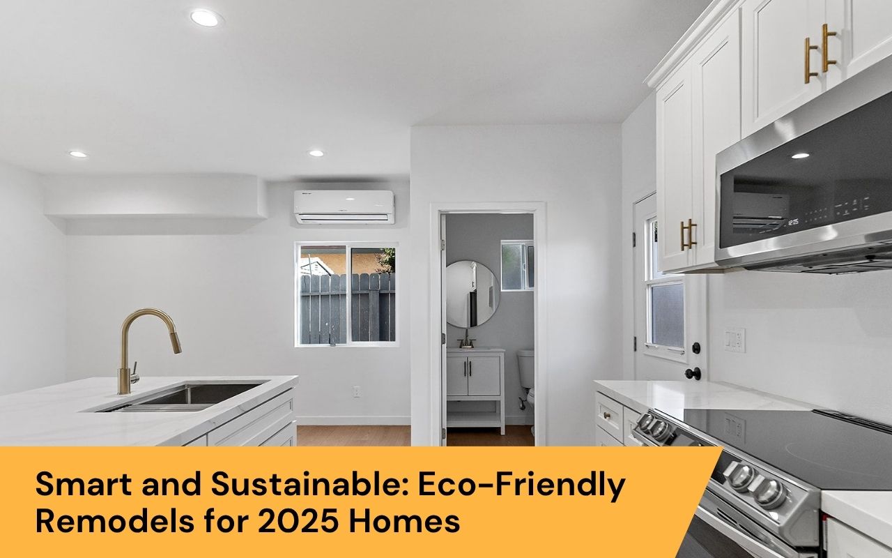 Modern kitchen with energy-saving appliances and LED lighting