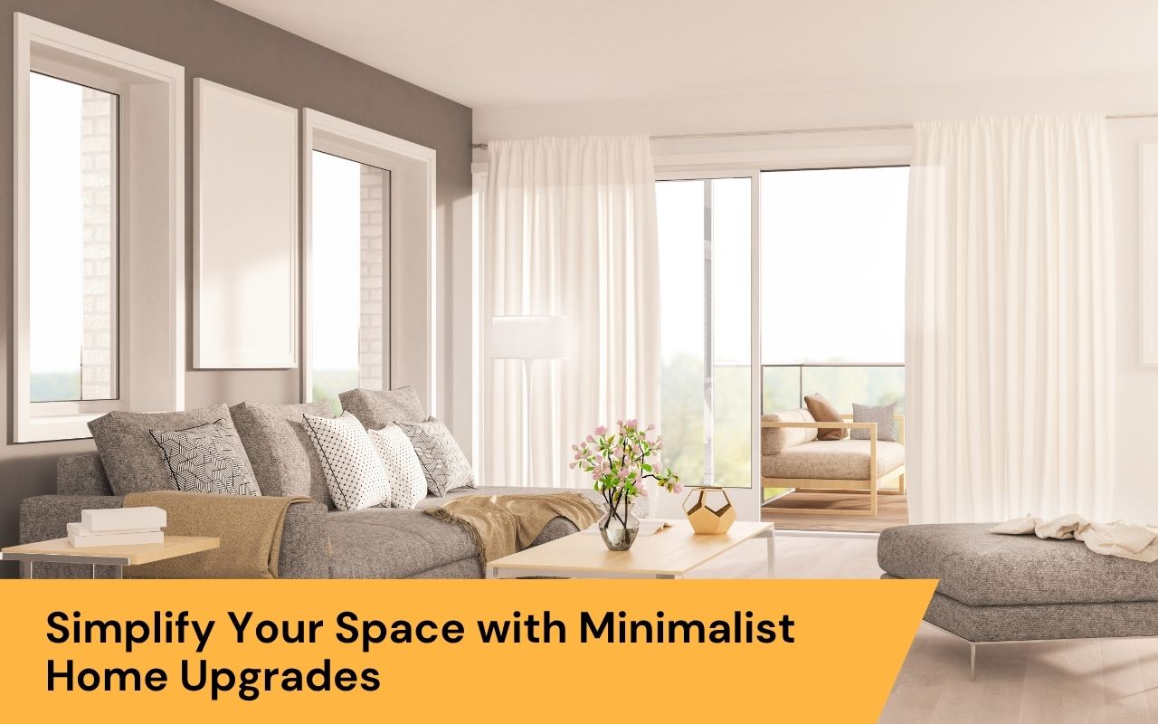 Clean and bright living room with neutral tones and modern furniture